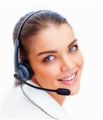Foto de recepcionista sonriendo